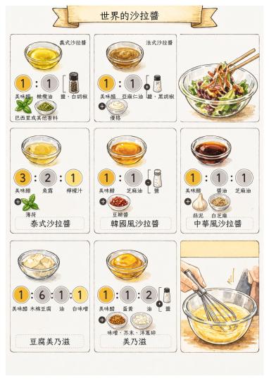 萬用美味醋的應用-世界醬汁