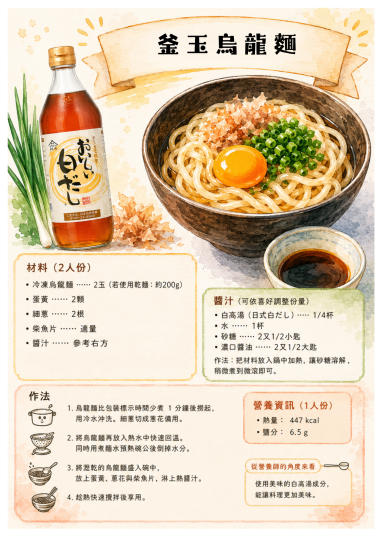 釜玉烏龍麵